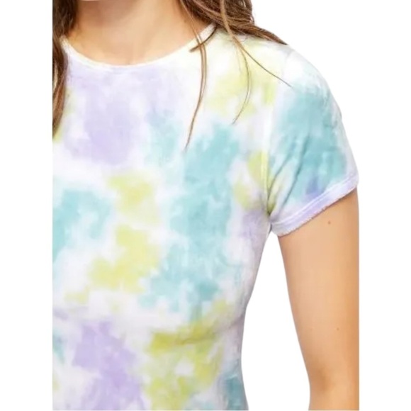 Free People Cloud Combo Bright Eyes Tie Dye Womens Short Sleeve T-Shirt - Picture 3 of 10